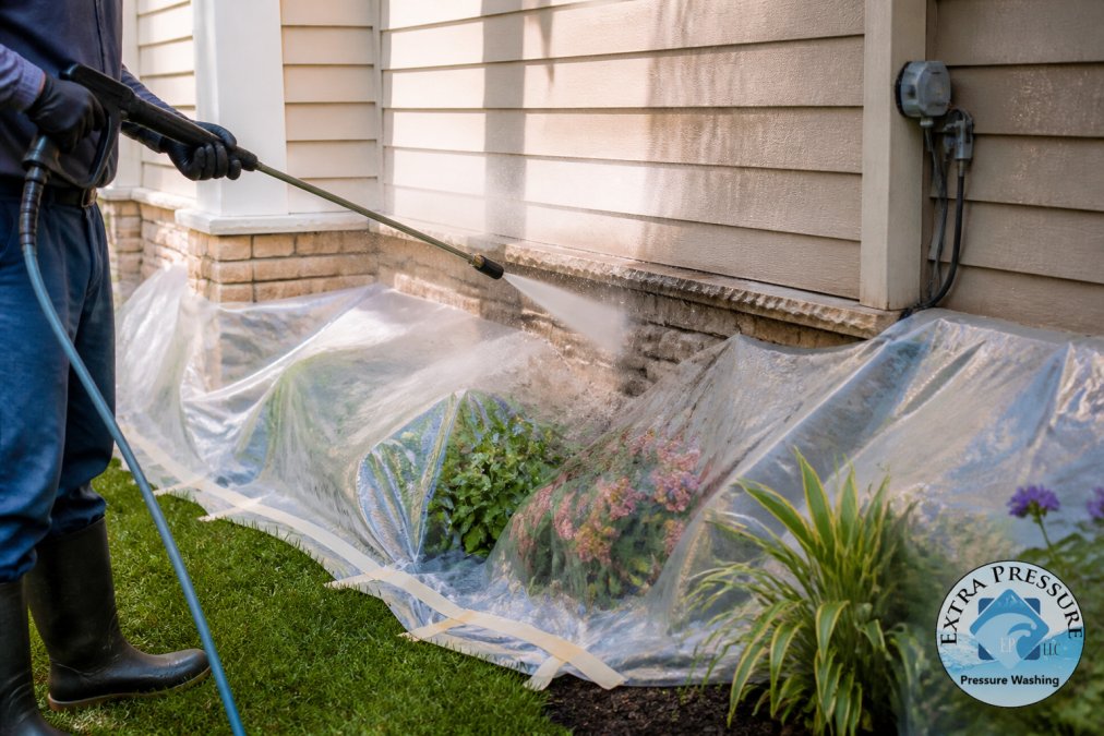 Protecting Delicate Landscaping During Pressure Washing