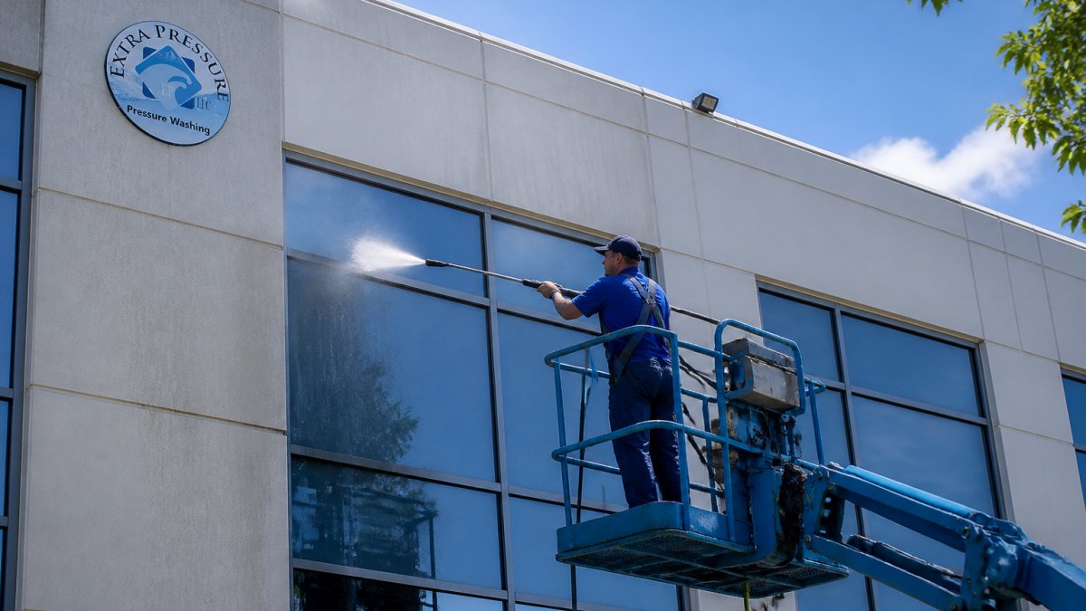 how do you clean a commercial building facade safely 1792883106